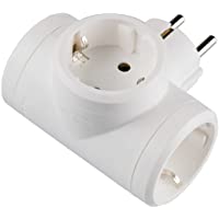 Legrand- 050662 Adaptadores - Adaptador triple con entrada lateral- enchufe en color blanco- potencia máxima de este…